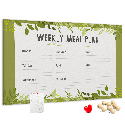 Tableau de liège Plan de repas Green Leaf