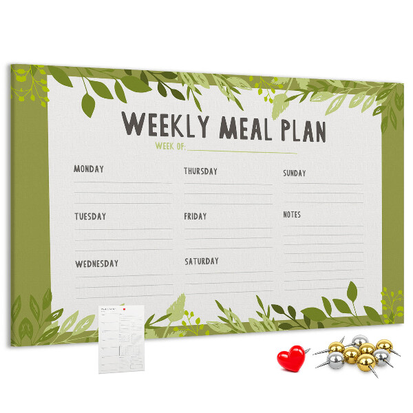 Tableau de liège Plan de repas Green Leaf
