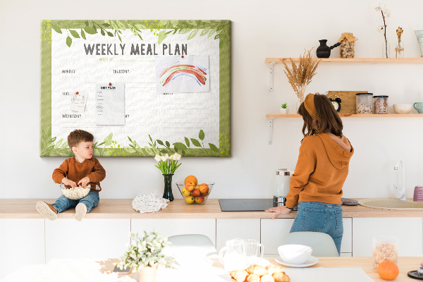 Tableau de liège Plan de repas Green Leaf