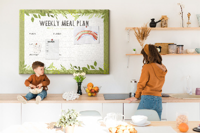Tableau de liège Plan de repas Green Leaf
