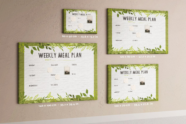 Tableau de liège Plan de repas Green Leaf