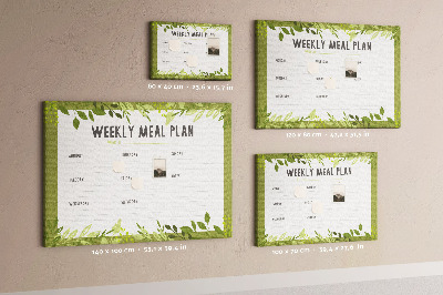 Tableau de liège Plan de repas Green Leaf