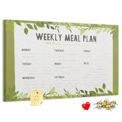 Tableau de liège Plan de repas Green Leaf