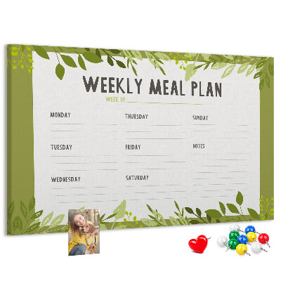 Tableau de liège Plan de repas Green Leaf
