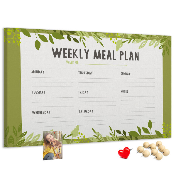 Tableau de liège Plan de repas Green Leaf