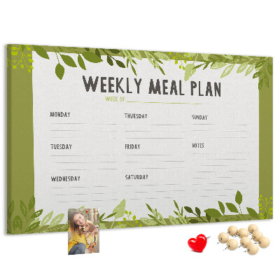 Tableau de liège Plan de repas Green Leaf