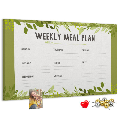 Tableau de liège Plan de repas Green Leaf