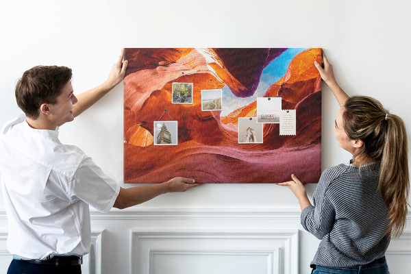 Tableau affichage liège Roches rouges et ciel bleu