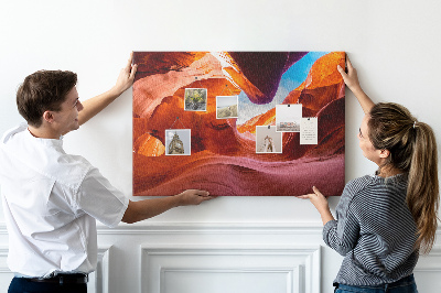 Tableau affichage liège Roches rouges et ciel bleu