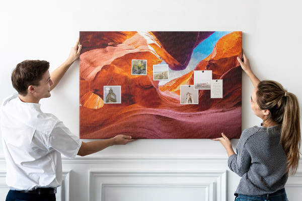 Tableau affichage liège Roches rouges et ciel bleu