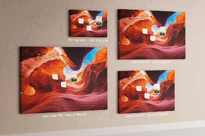 Tableau affichage liège Roches rouges et ciel bleu