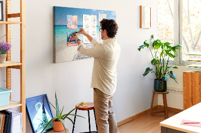 Tableau en liège Une jetée tranquille dans un paradis tropical