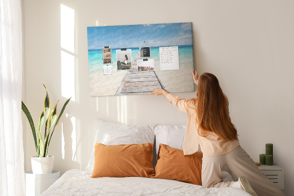 Tableau en liège Une jetée tranquille dans un paradis tropical