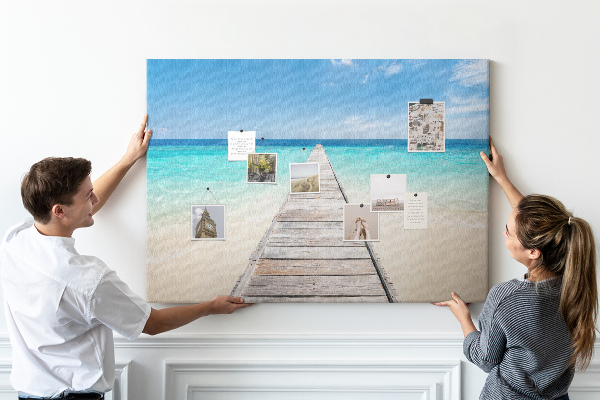 Tableau en liège Une jetée tranquille dans un paradis tropical