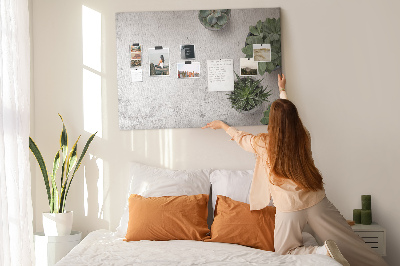 Tableau affichage liège Plantes en pot sur fond gris