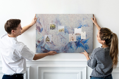 Tableau en liège Paysage abstrait aux tons bleus