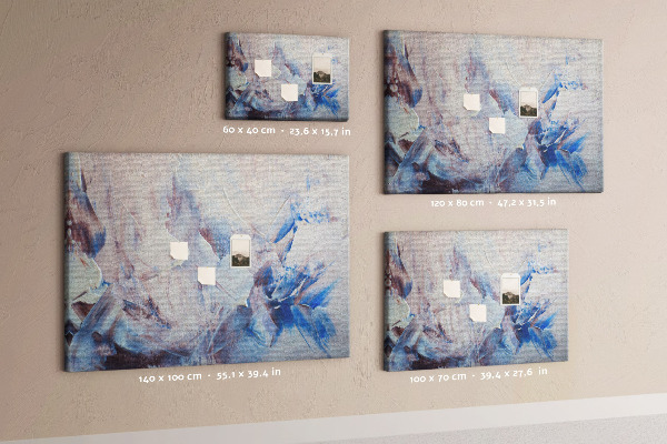 Tableau en liège Paysage abstrait aux tons bleus
