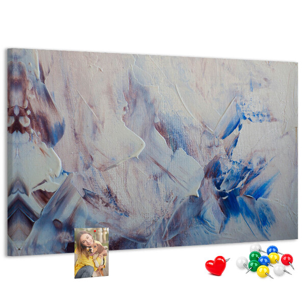 Tableau en liège Paysage abstrait aux tons bleus