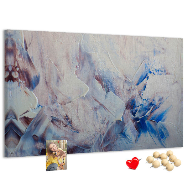 Tableau en liège Paysage abstrait aux tons bleus