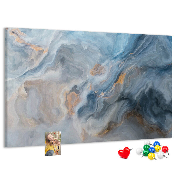 Tableau affichage liège Motif abstrait dans des tons de bleu