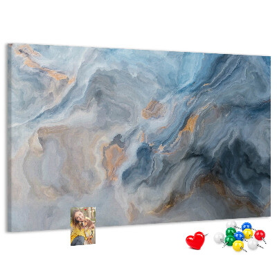 Tableau affichage liège Motif abstrait dans des tons de bleu