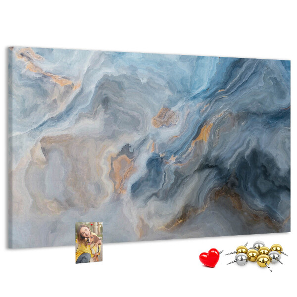 Tableau affichage liège Motif abstrait dans des tons de bleu