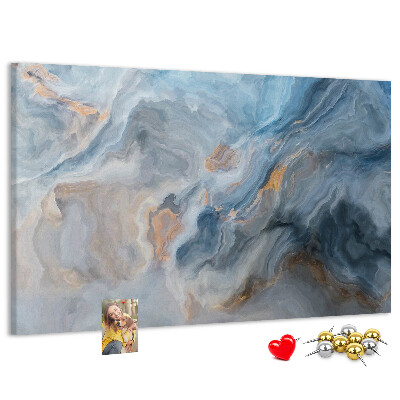 Tableau affichage liège Motif abstrait dans des tons de bleu