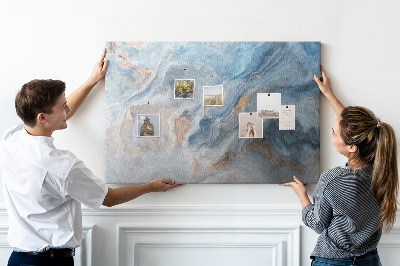 Tableau affichage liège Motif abstrait dans des tons de bleu