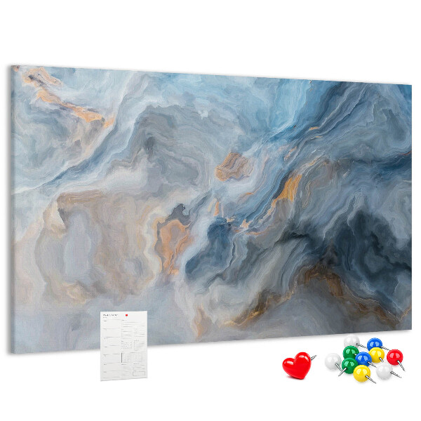 Tableau affichage liège Motif abstrait dans des tons de bleu