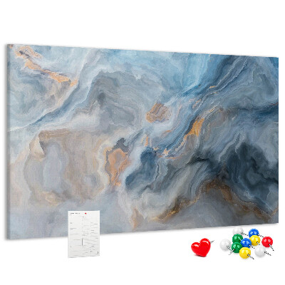Tableau affichage liège Motif abstrait dans des tons de bleu