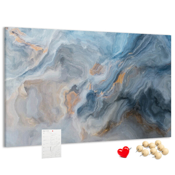Tableau affichage liège Motif abstrait dans des tons de bleu