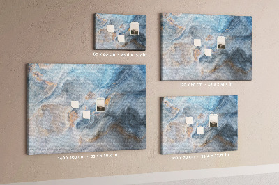 Tableau affichage liège Motif abstrait dans des tons de bleu