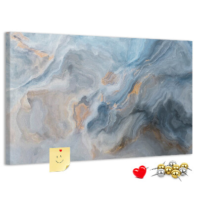 Tableau affichage liège Motif abstrait dans des tons de bleu