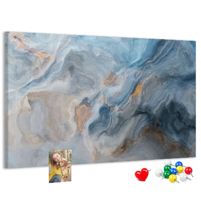 Tableau affichage liège Motif abstrait dans des tons de bleu