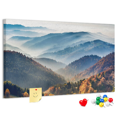 Tableau de liège Montagnes pittoresques dans un décor d'automne