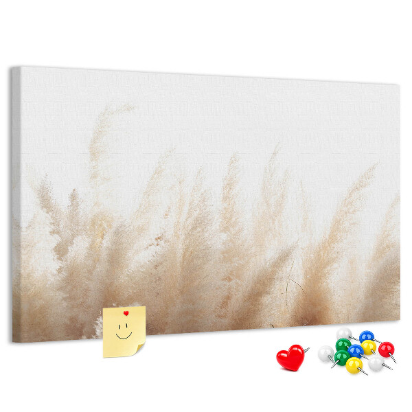 Tableau affichage liège Herbes délicates sur fond clair