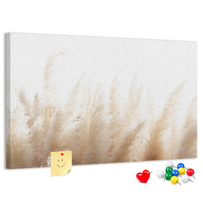 Tableau affichage liège Herbes délicates sur fond clair