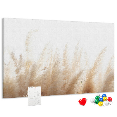 Tableau affichage liège Herbes délicates sur fond clair