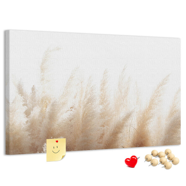 Tableau affichage liège Herbes délicates sur fond clair