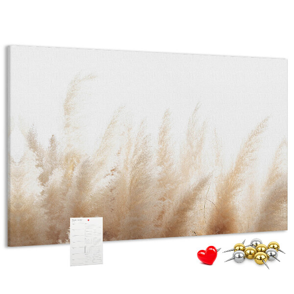 Tableau affichage liège Herbes délicates sur fond clair