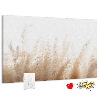 Tableau affichage liège Herbes délicates sur fond clair