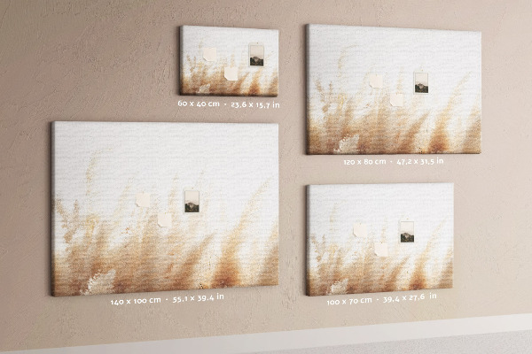 Tableau affichage liège Herbes délicates sur fond clair