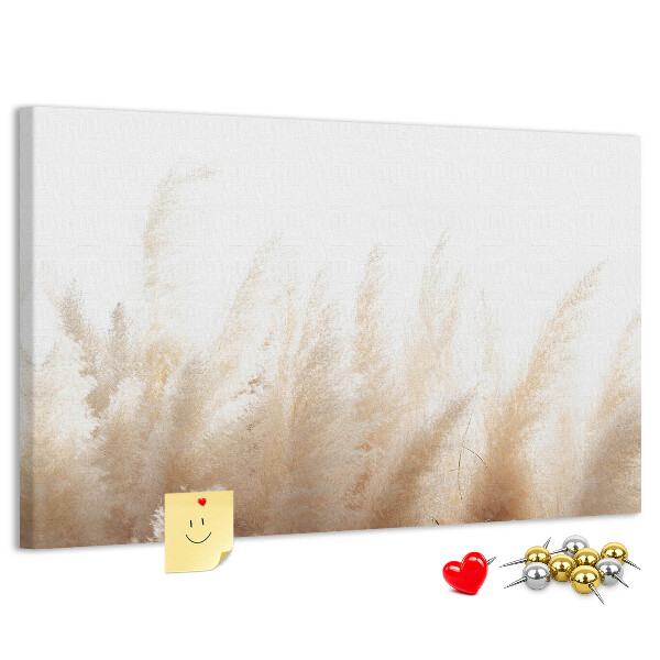 Tableau affichage liège Herbes délicates sur fond clair