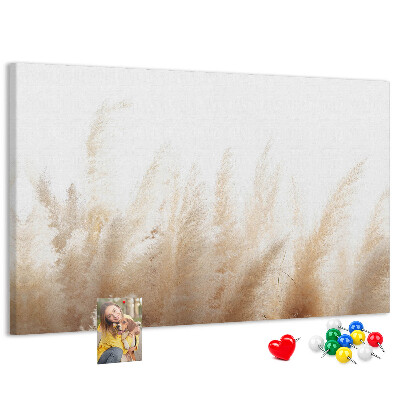 Tableau affichage liège Herbes délicates sur fond clair
