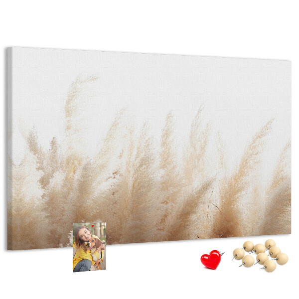 Tableau affichage liège Herbes délicates sur fond clair