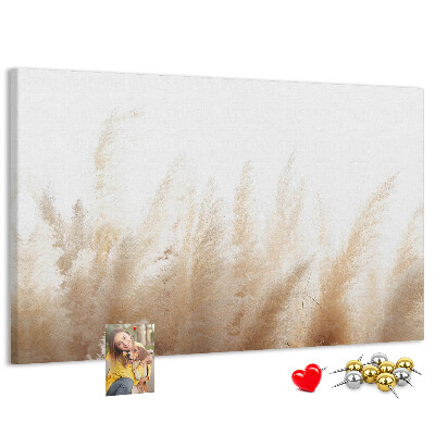Tableau affichage liège Herbes délicates sur fond clair