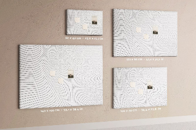 Tableau de liège Des vagues de lignes dans un style minimaliste