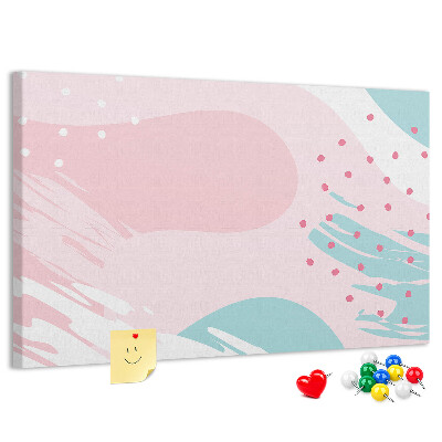 Tableau affichage liège Taches abstraites aux couleurs pastel