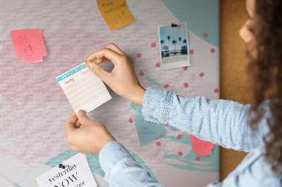 Tableau affichage liège Taches abstraites aux couleurs pastel