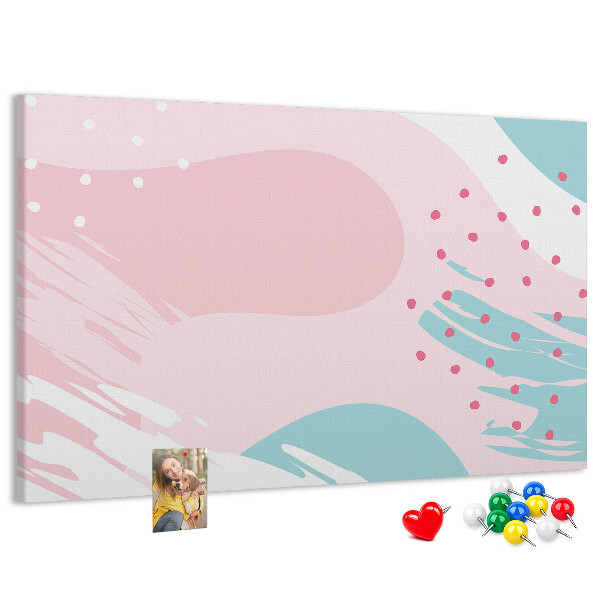 Tableau affichage liège Taches abstraites aux couleurs pastel